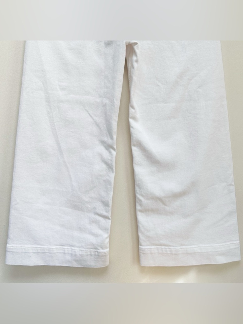 Anthropologie Maeve The Colette Crop Wide-Leg High Rise Jeans in White size 30 - Picture 10 of 14